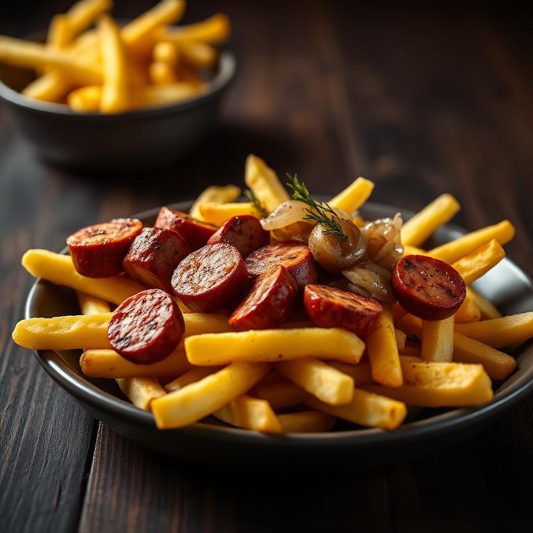 Fritas com Calabresa